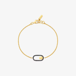 Bransoletka ze srebra powlekanego złotem 18-karatowym ze spinelami TOUS Camille