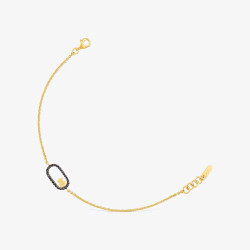 Bransoletka ze srebra powlekanego złotem 18-karatowym ze spinelami TOUS Camille