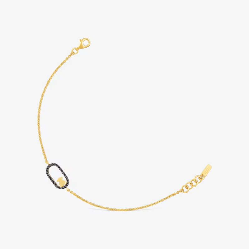 Bransoletka ze srebra powlekanego złotem 18-karatowym ze spinelami TOUS Camille