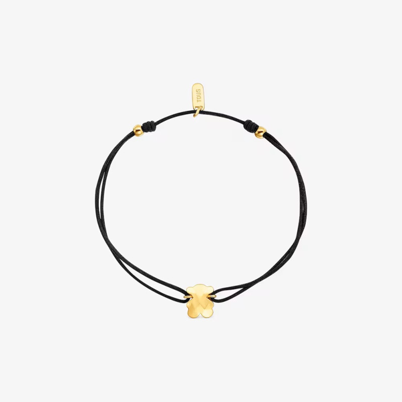 Bransoletka TOUS dwukolorowa nylonowa z motywem misia Icon Metal