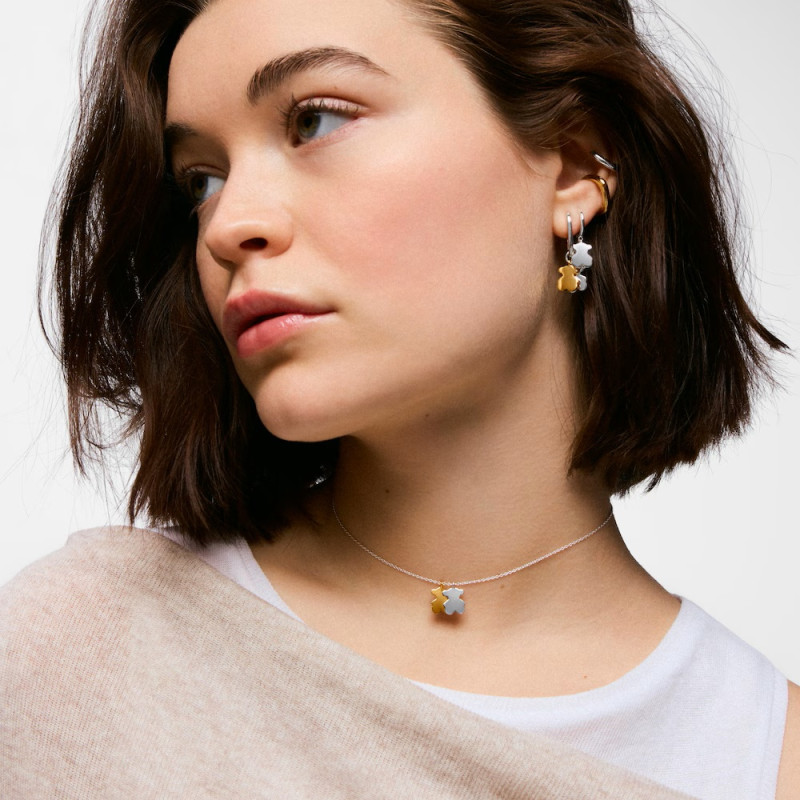 Krótki dwukolorowy naszyjnik z motywami TOUS Sweet Dolls