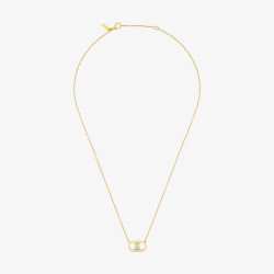 Naszyjnik ze srebra powlekanego złotem 18-karatowym z amazonitem TOUS Camille