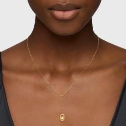 Naszyjnik ze srebra powlekanego złotem 18-karatowym z masą perłową TOUS Camille