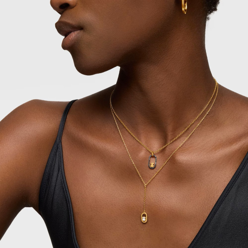 Naszyjnik ze srebra powlekanego złotem 18-karatowym z masą perłową TOUS Camille