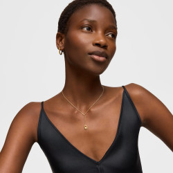 Naszyjnik ze srebra powlekanego złotem 18-karatowym z masą perłową TOUS Camille