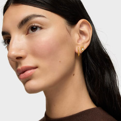 Kolczyki ze srebra powlekanego złotem 18-karatowym z masą perłową TOUS Camille