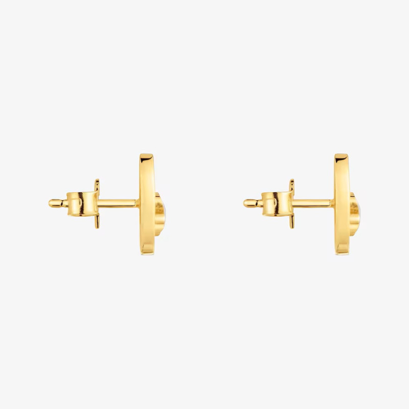 Kolczyki ze srebra powlekanego złotem 18-karatowym z masą perłową TOUS Camille