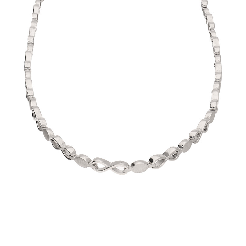 Srebrny Naszyjnik Infinity i Owal - JubilerSezam.pl