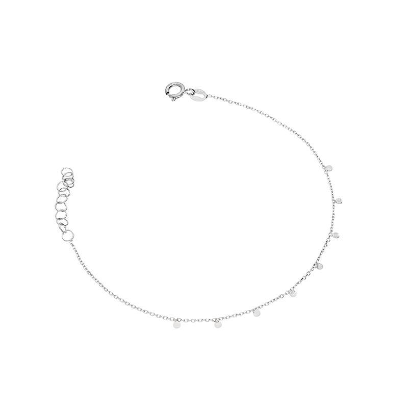 Srebrna Bransoletka z Krążkami Splot Anker - JubilerSezam.pl