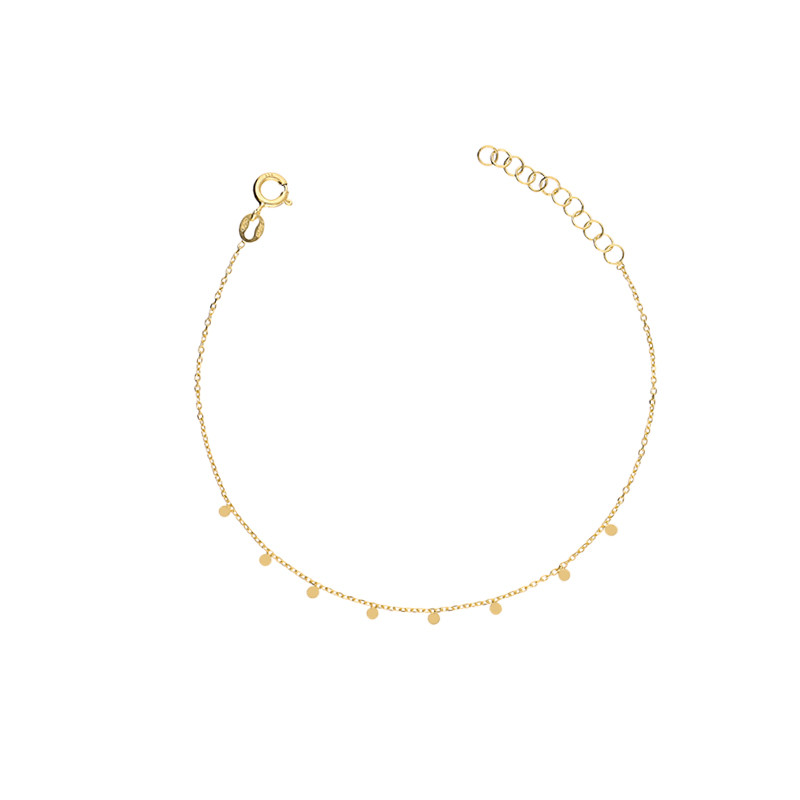 Pozłacana bransoletka z krążkami - JubilerSezam.pl