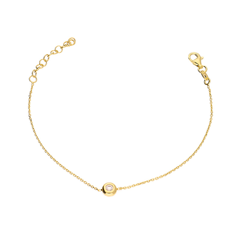 Pozłacana Bransoletka z Cyrkonią - JubilerSezam.pl