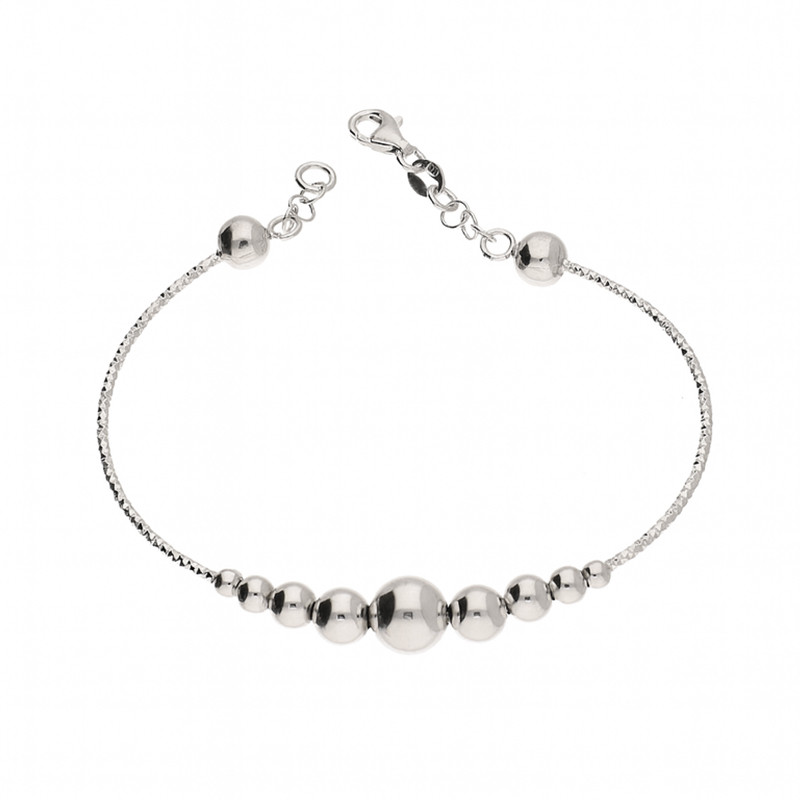 Srebrna Bransoletka Bangla Kulki pr. 925 - JubilerSezam.pl