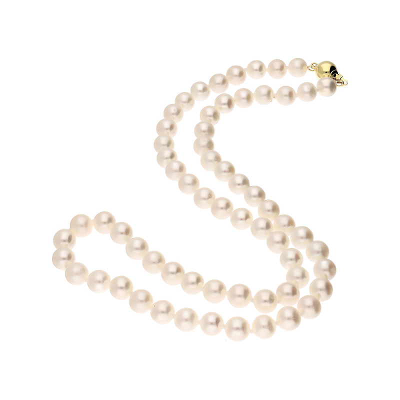 Srebrny pozłacany naszyjnik z perłą naturalną - JubilerSezam.pl