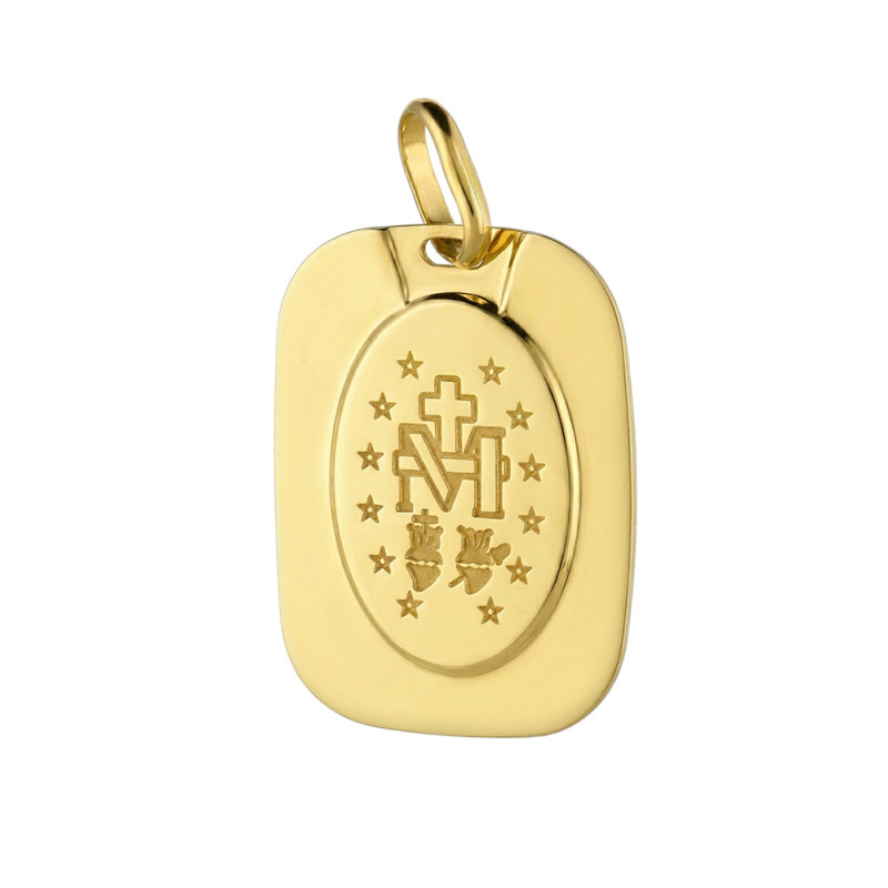 Medalik złoty Niepokalana w blaszce