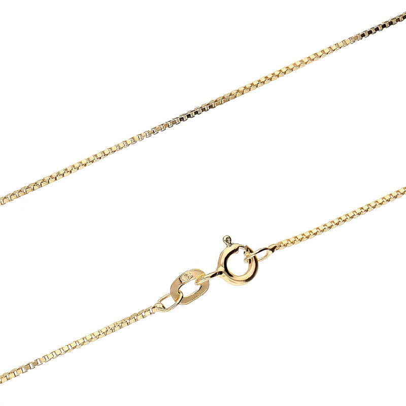 Złoty łańcuszek damski kostka pr. 585 - JubilerSezam.pl