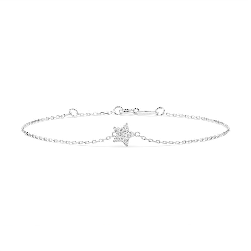 Bransoletka Minimalizm z diamentami 105-10013-W-0.03 - Jubiler Sezam