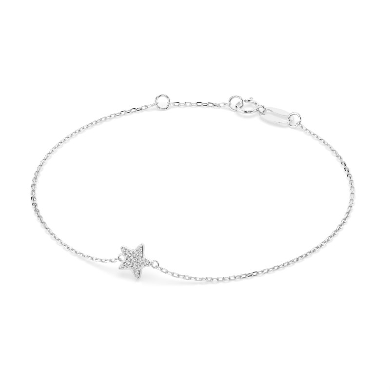 Bransoletka Minimalizm z Diamentami KB 105-10013-W-0.03