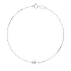 Bransoletka Minimalizm z diamentami 105-10013-W-0.03 - Jubiler Sezam