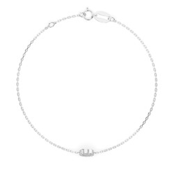 Bransoletka Minimalizm z diamentami 105-10015-W-0.07 - Jubiler Sezam