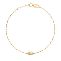 Bransoletka Minimalizm z diamentami 105-10015-Y-0.07 - Jubiler Sezam