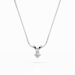 Naszyjnik Soliter z diamentem 104-10037-W-0.1 - Jubiler Sezam