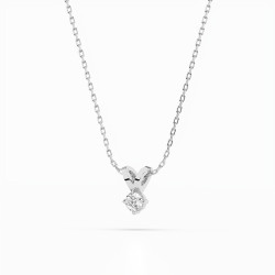 Naszyjnik Soliter z diamentem 104-10037-W-0.1 - Jubiler Sezam