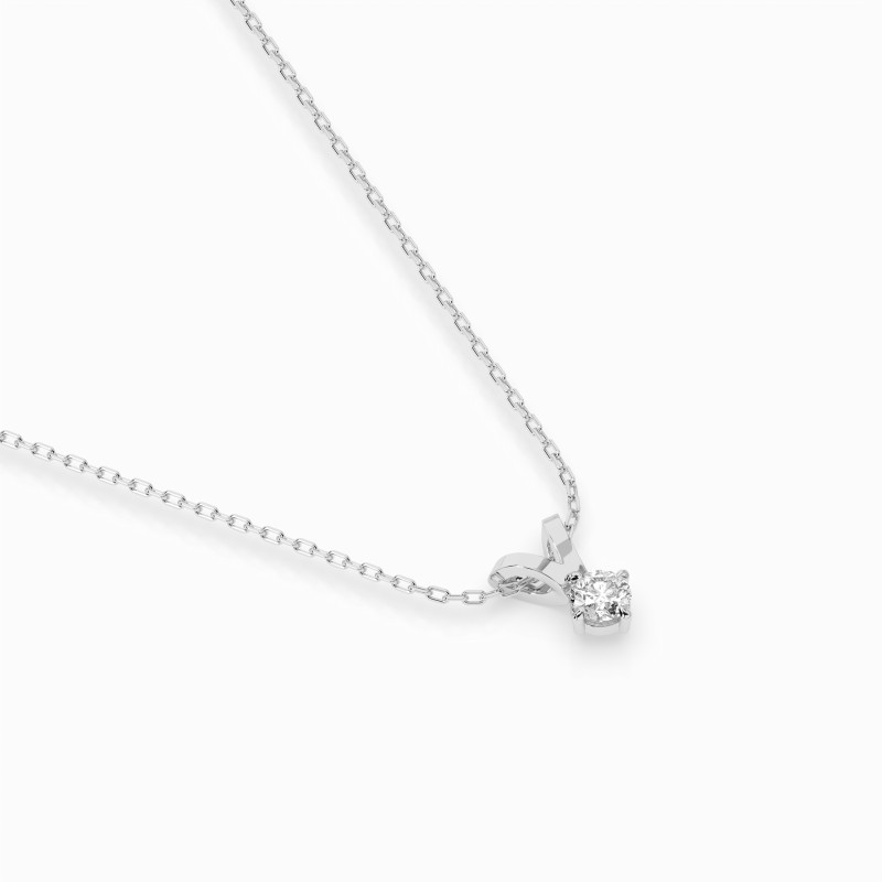 Naszyjnik Soliter z diamentem 104-10037-W-0.1 - Jubiler Sezam