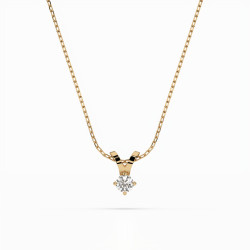 Naszyjnik Soliter z diamentem 104-10037-Y-0.1 - Jubiler Sezam