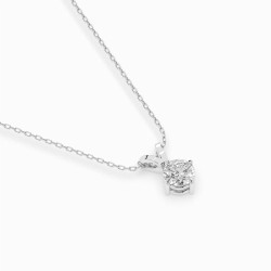 Naszyjnik Soliter z diamentem 104-10037-W-0.5 - Jubiler Sezam