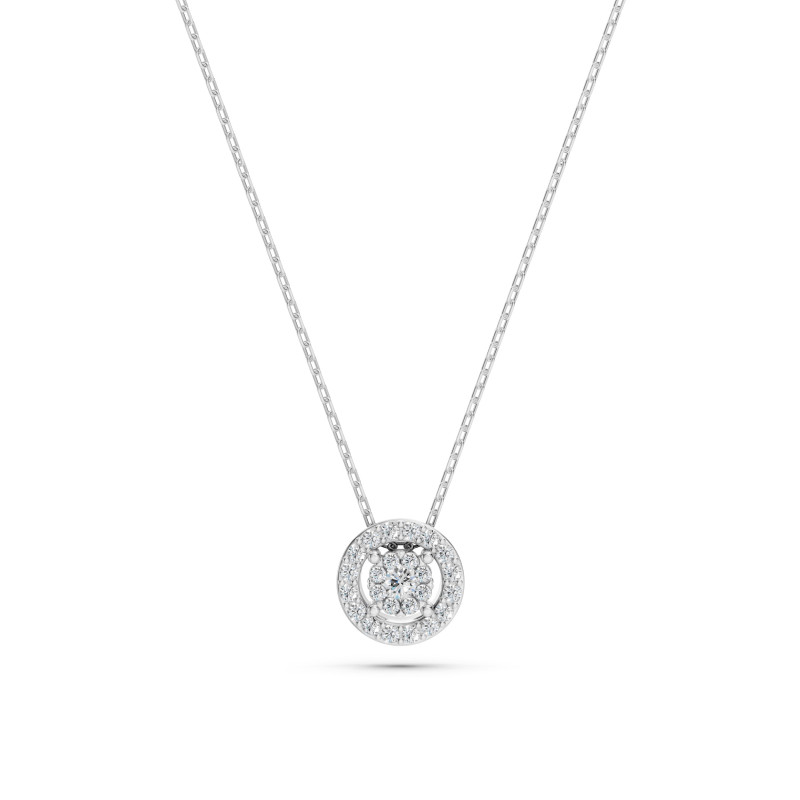 Naszyjnik Iluzja z diamentami 104-10002-W-0.03 - Jubiler Sezam