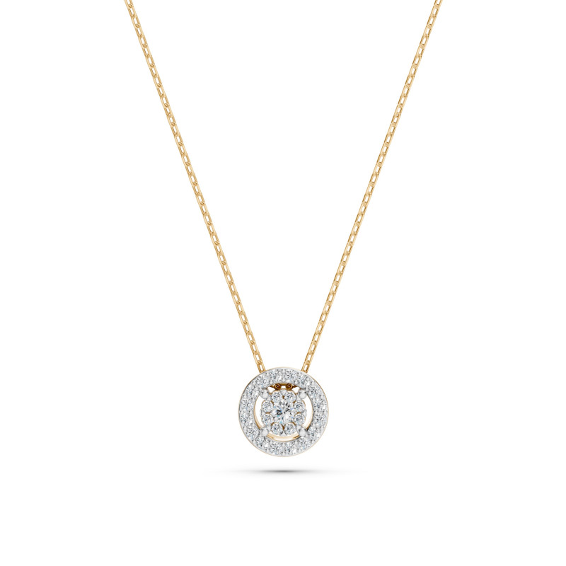 Naszyjnik Iluzja z diamentami 104-10002-Y-0.03 - Jubiler Sezam