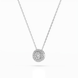 Naszyjnik Iluzja z diamentami 104-10002-W-0.06 - Jubiler Sezam
