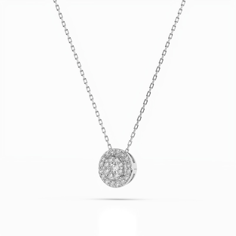 Naszyjnik Iluzja z Diamentami KB 104-10002-W-0.06