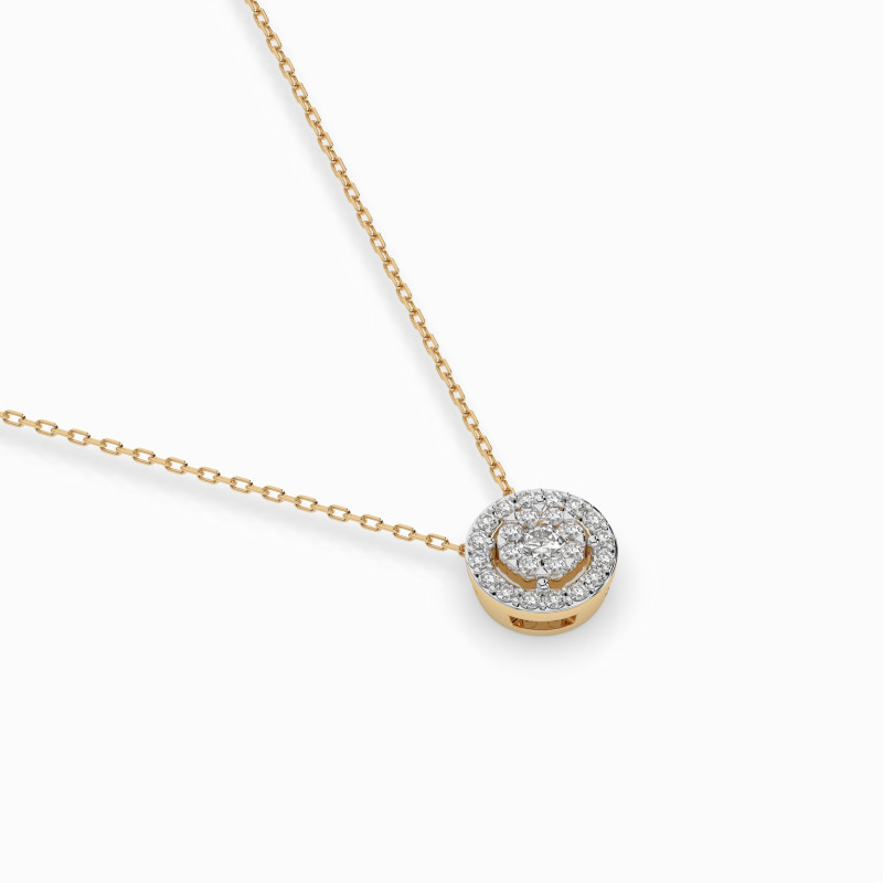 Naszyjnik Iluzja z diamentami 104-10002-Y-0.1 - Jubiler Sezam