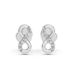 Kolczyki Minimalizm z diamentami 102-10092-W-0.09 - Jubiler Sezam