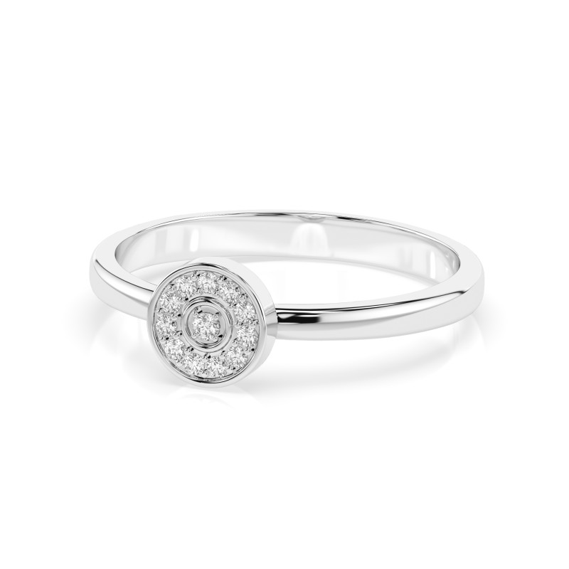 Pierścionek Iluzja z diamentami 101-10075-W-0.07 - Jubiler Sezam