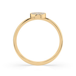Pierścionek Iluzja z diamentami 101-10075-Y-0.07 - Jubiler Sezam