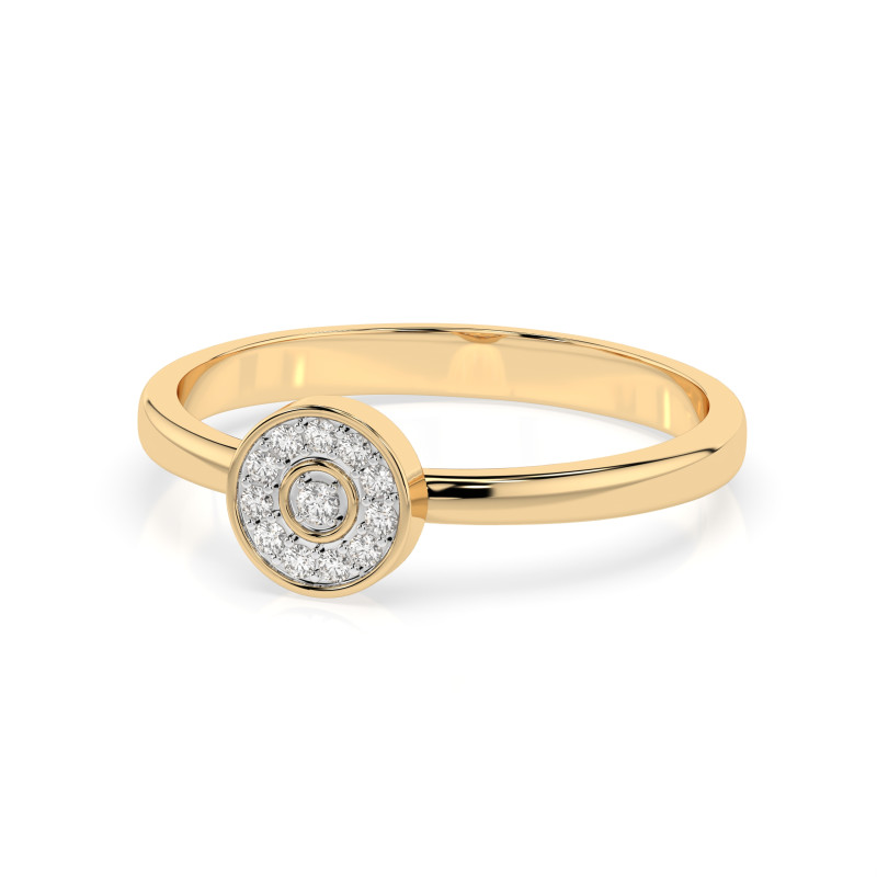 Pierścionek Iluzja z diamentami 101-10075-Y-0.07 - Jubiler Sezam