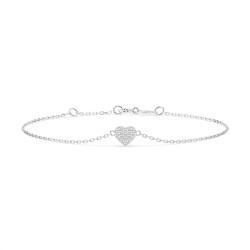 Bransoletka Minimalizm z diamentami 105-10012-W-0.09 - Jubiler Sezam