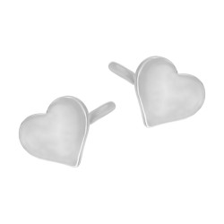 Kolczyki w kształcie gładkiego serca srebro 925