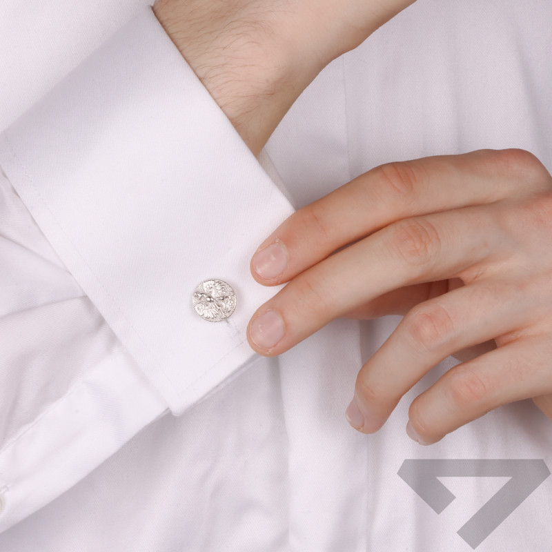 Spinka PATRIOTIC do mankietów z motywem godła srebro 925