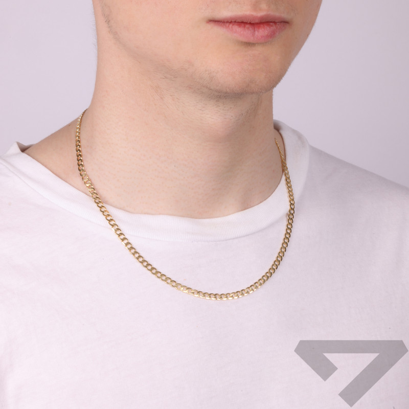 Łańcuszek pancerka 4 mm ,srebro 925 koloru złotego