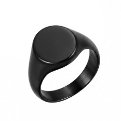 Sygnet męski stalowy koloru czarnego