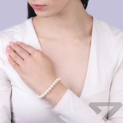 Bransoletka z perłami 8,5 mm na elastycznej gumce