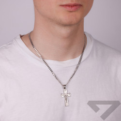 Krzyżyk srebrny z Wizerunkiem, próba 925