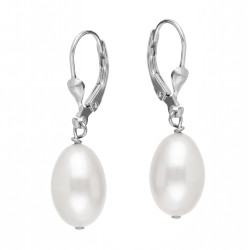 Kolczyki wiszące z perłą barokową, zapięcie srebro 925