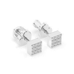 Kolczyki Iluzja z diamentami 102-10063-W-0.11 - Jubiler Sezam