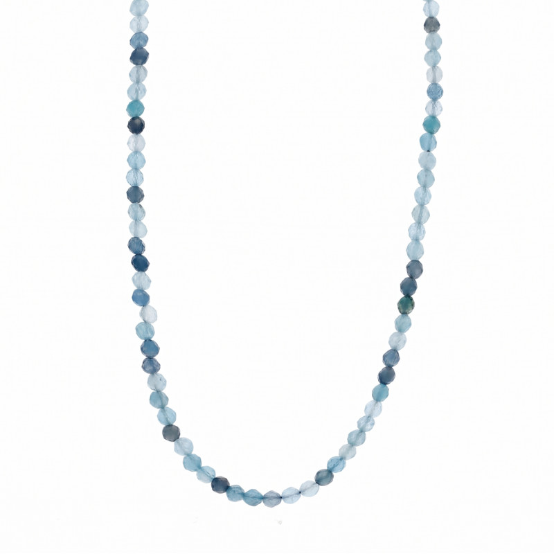 Naszyjnik z fasetowanymi kulkami, zapięcie ze srebra 925