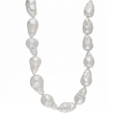 Naszyjnik z perłami barokowymi 10-12 mm, zapięcie ze srebra 925