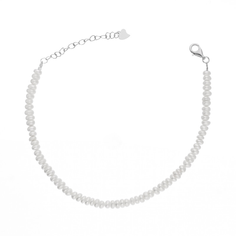 Bransoletka z perłami słodkowodnymi, zapięcie ze srebra 925